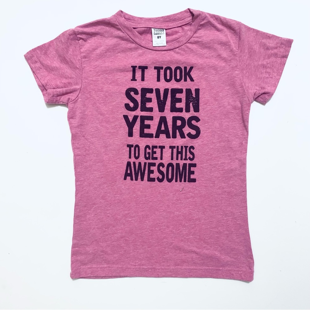 NWOT Girls Graphic Tee - Pink sz 8 IT TOOK 7 YEARS TO GET THIS AWESOME